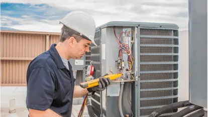 HVAC contractor at work