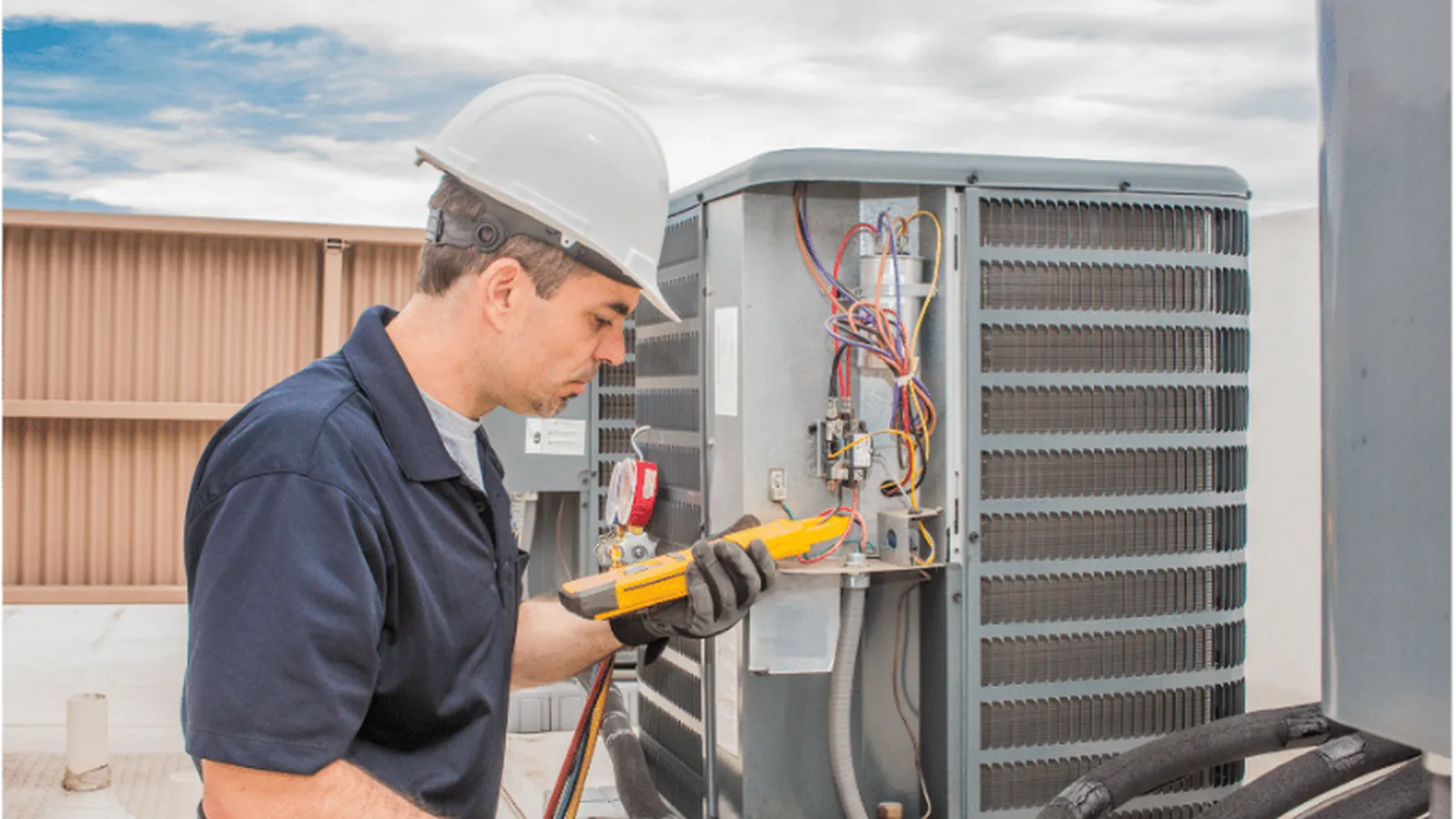 HVAC contractor at work