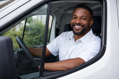HVAC contractor in service van