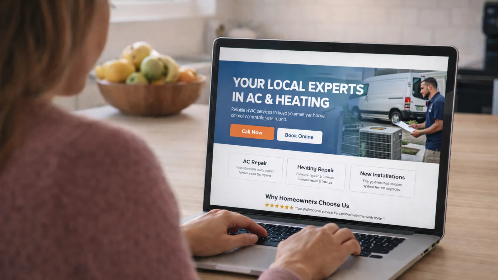 HVAC contractor website
